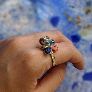 Greek sterling silver “Evil Eye” ring